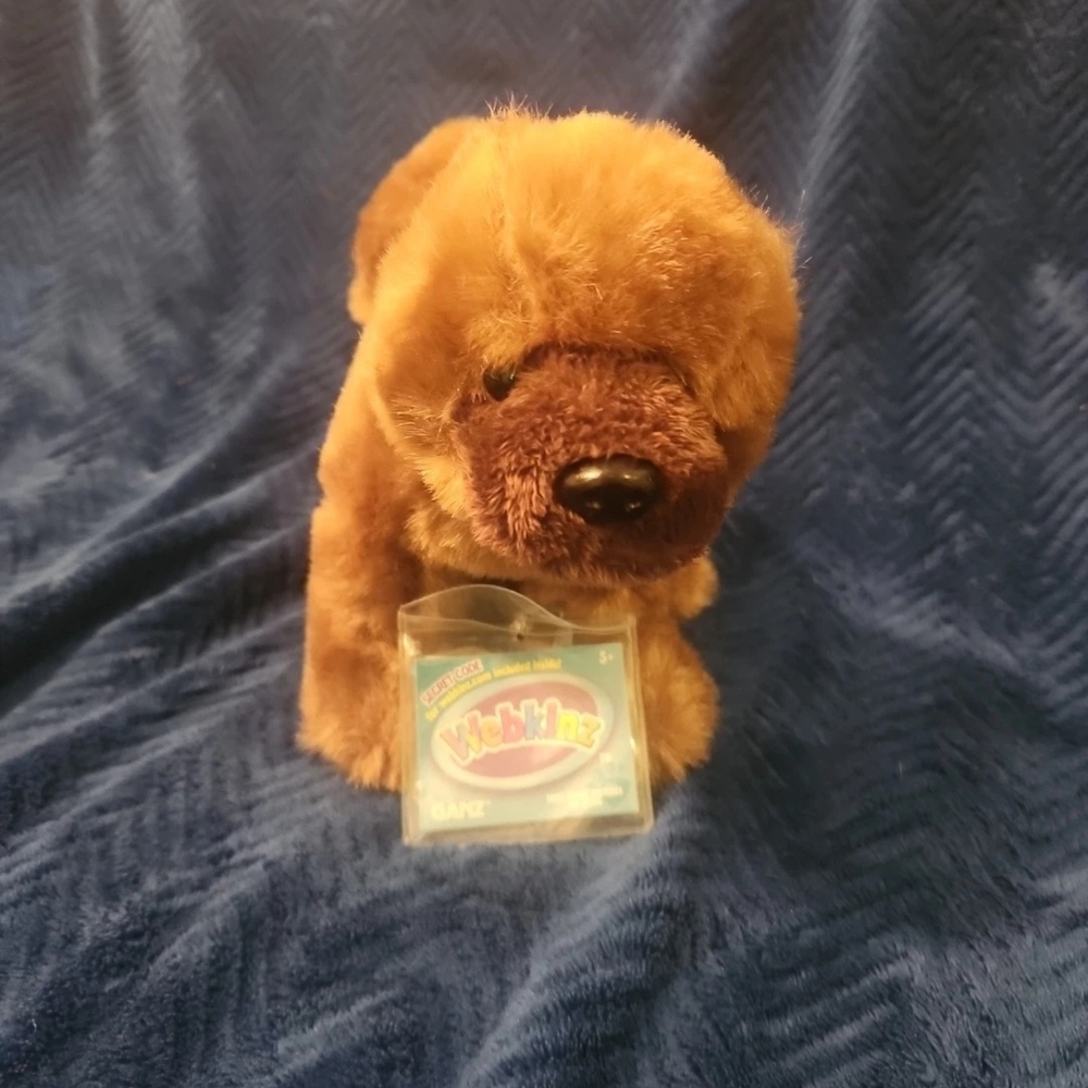 Ganz Webkinz Chow Chow Dog Plush HM415 Brown Puppy Stuffed Animal Toy With Tags
